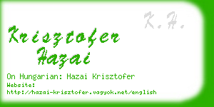 krisztofer hazai business card